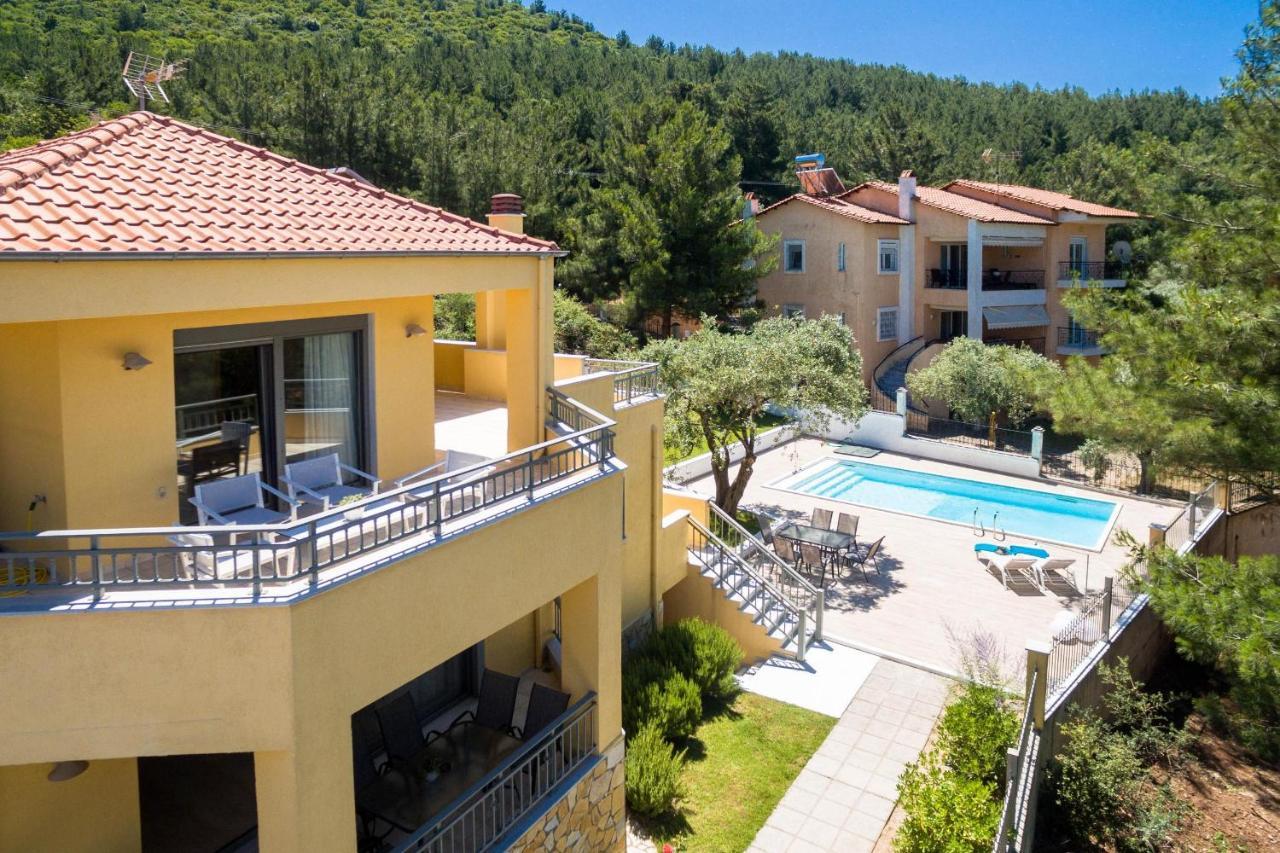 Louloudis Pool Villa Skala Rachoni  المظهر الخارجي الصورة